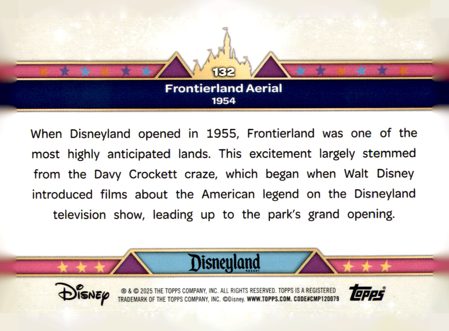 2025 Topps Disneyland 70th Anniversary Frontierland Aerial Card