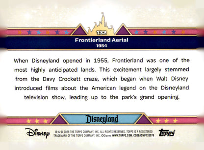 2025 Topps Disneyland 70th Anniversary Frontierland Aerial Card
