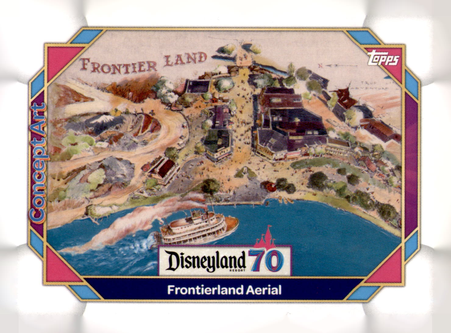 2025 Topps Disneyland 70th Anniversary Frontierland Aerial Card