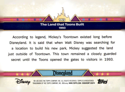 2025 Topps Disneyland 70th Anniversary The Land that Toons Built Card