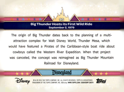 2025 Topps Disneyland 70th Big Thunder Hosts its First Wild Ride Card