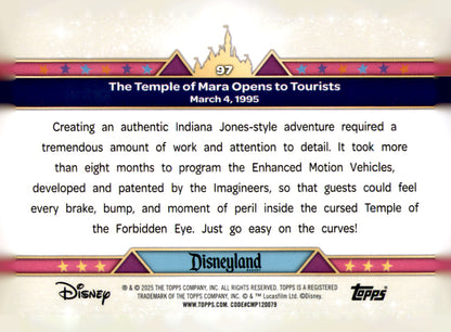 2025 Topps Disneyland 70th The Temple of Mara Opens to Tourists Card