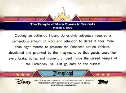 2025 Topps Disneyland 70th The Temple of Mara Opens to Tourists Card