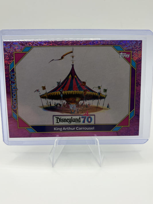 2025 Topps Disneyland 70th King Arthur Carrousel #139 Purple Glitter Foil Rare