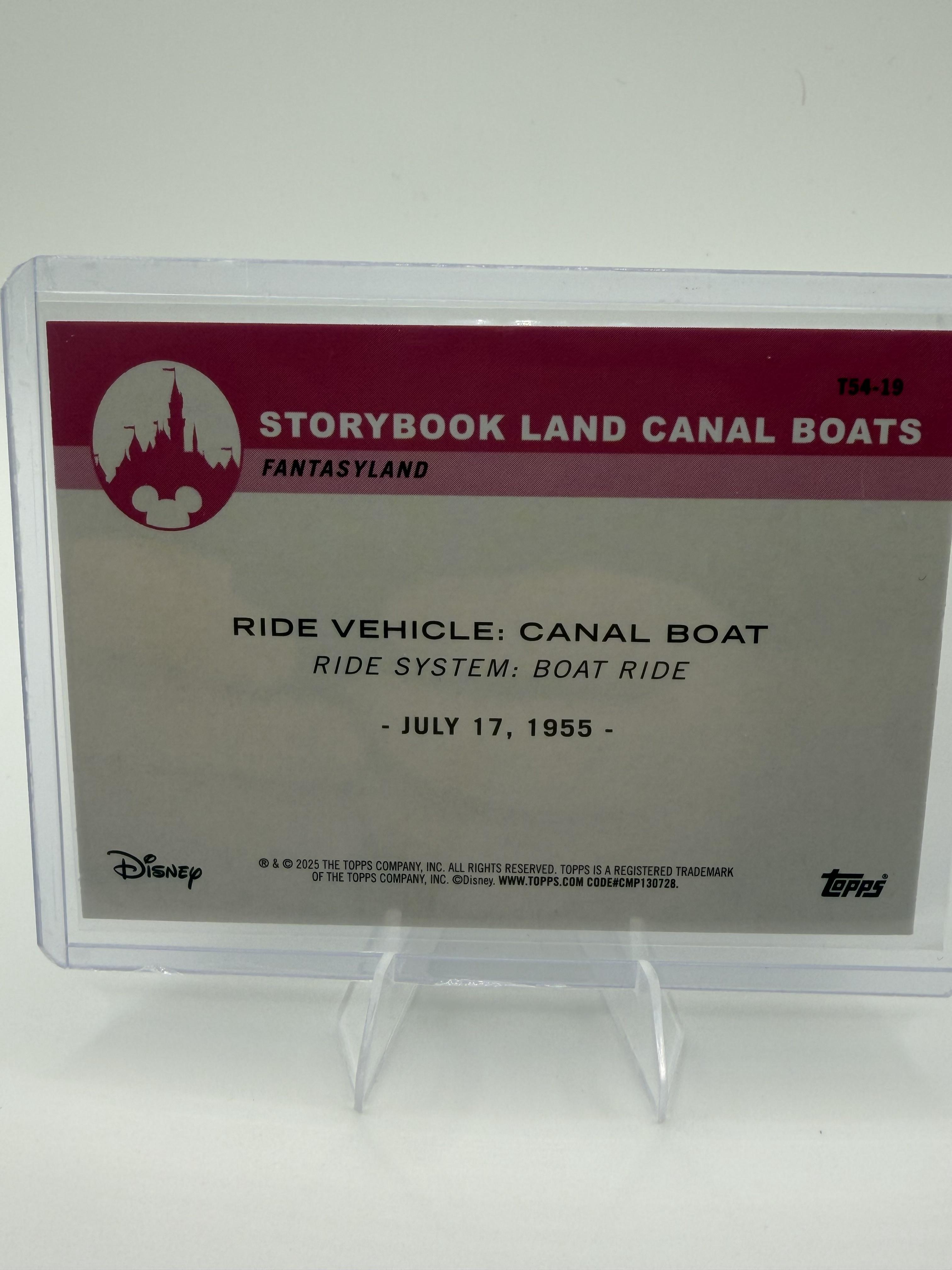 2025 Topps Disneyland 70th Anniversary Canal Boat T54-19 Rainbow Foil On Wheels