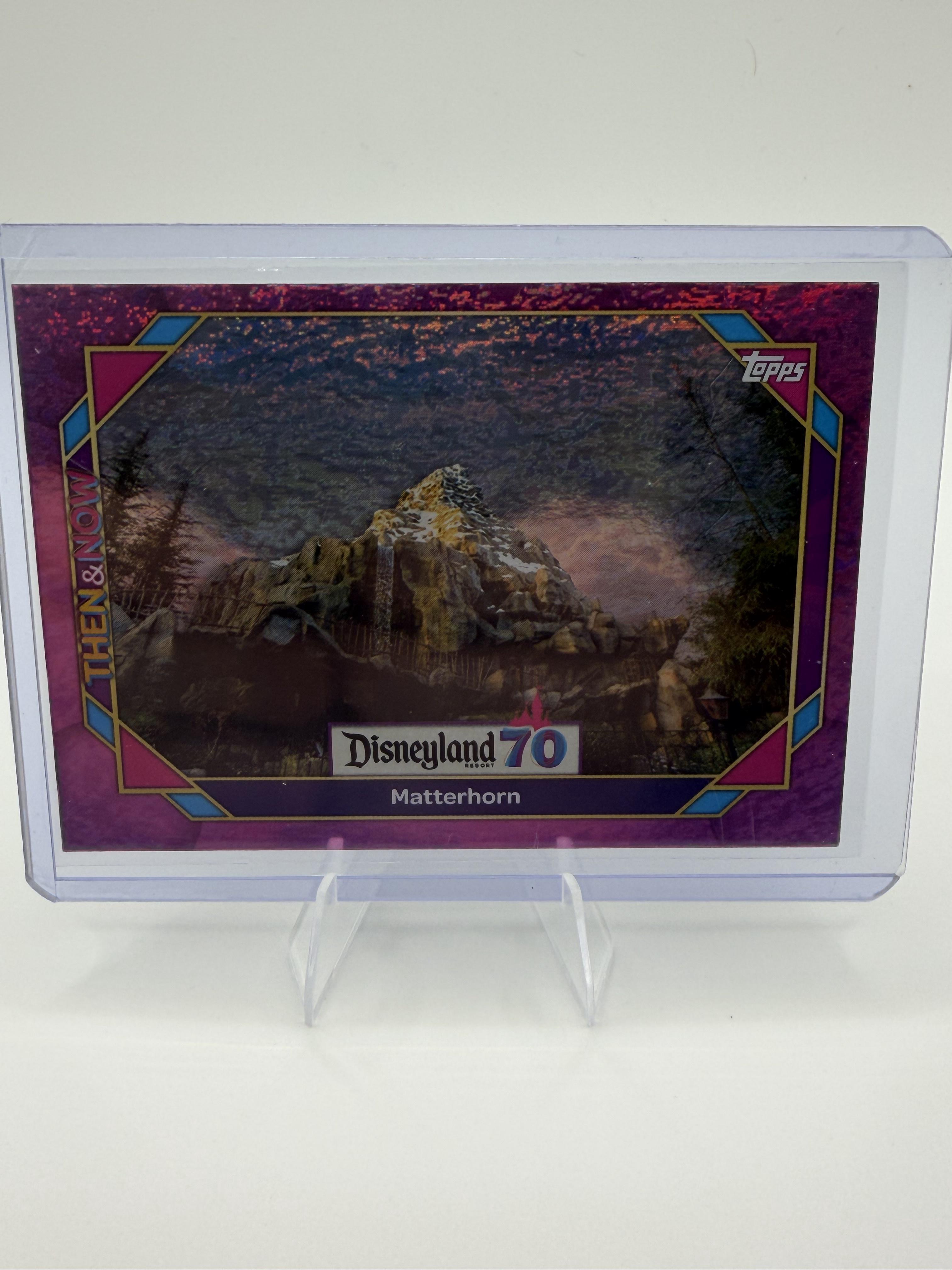 2025 Topps Disneyland 70th Anniversary Matterhorn #39 Purple Glitter Foil Rare
