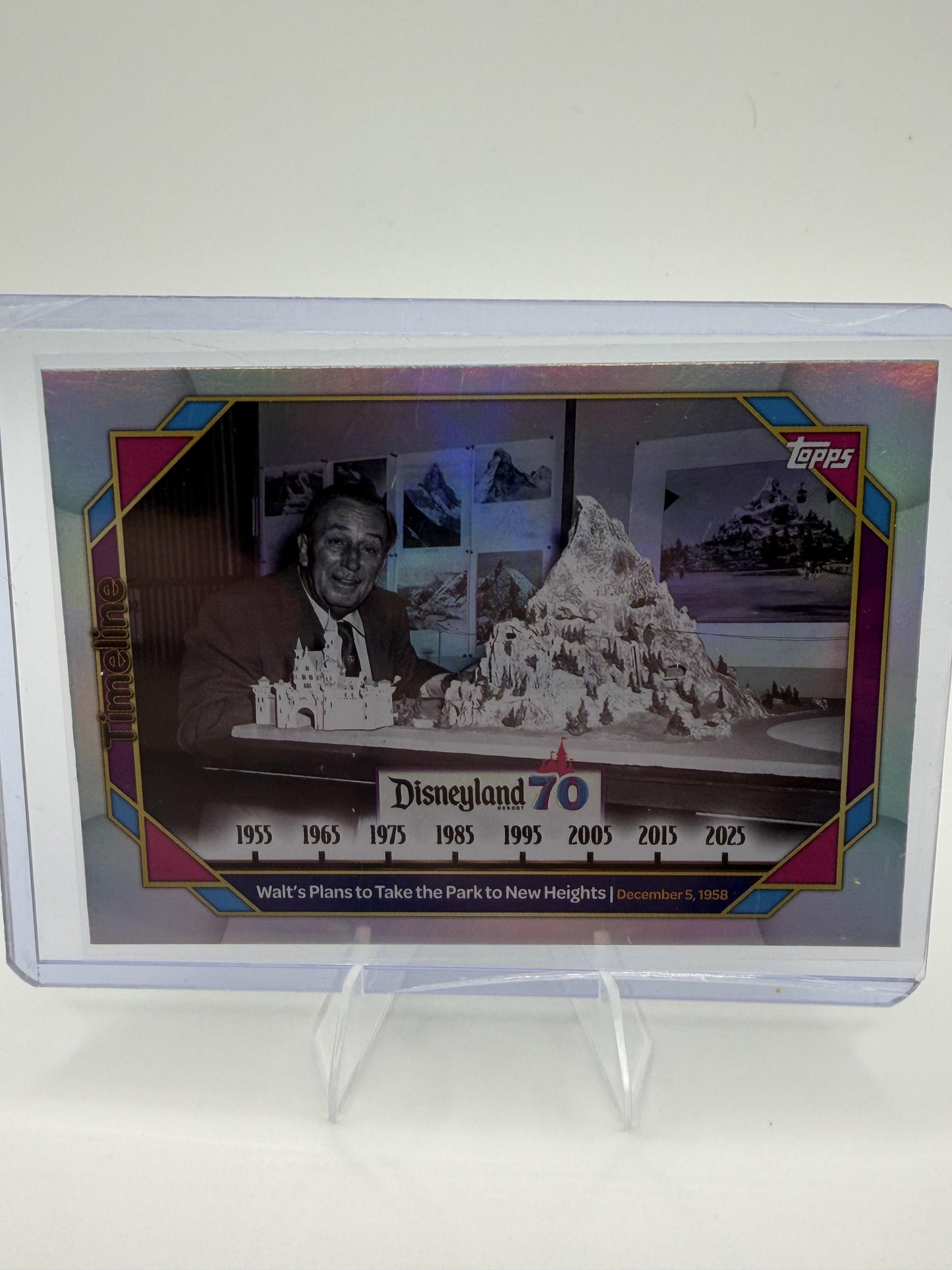 2025 Topps Disneyland 70th Anniversary Walt's Plans Timeline #87 Rainbow Foil