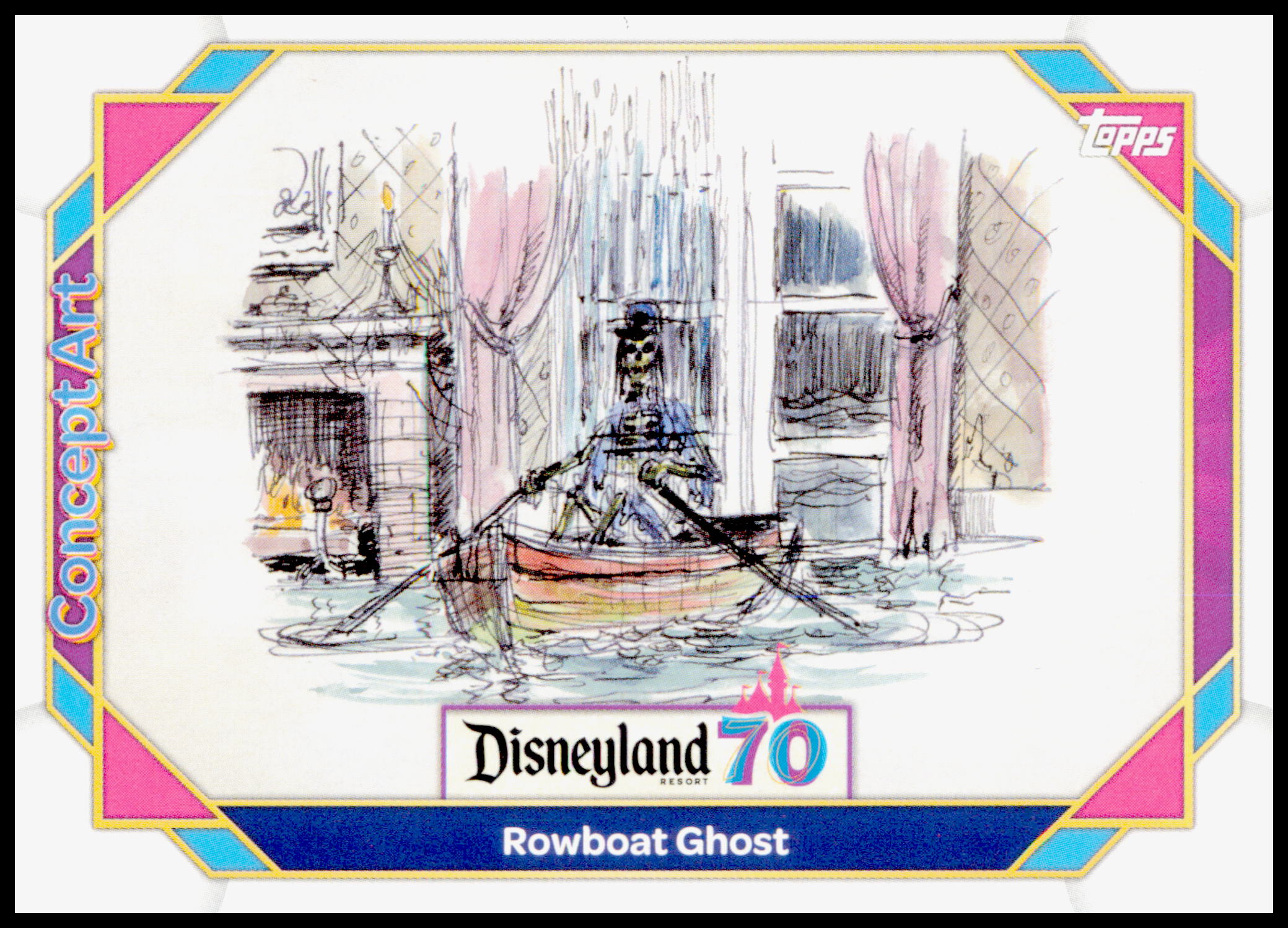 2025 Topps Disneyland 70th Anniversary Rowboat Ghost Card