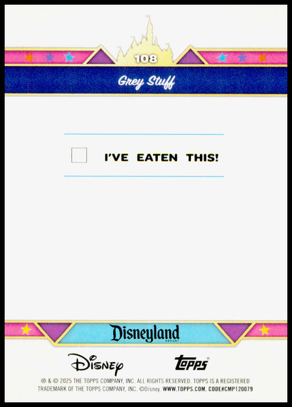 2025 Topps Disneyland 70th Anniversary Grey Stuff Card