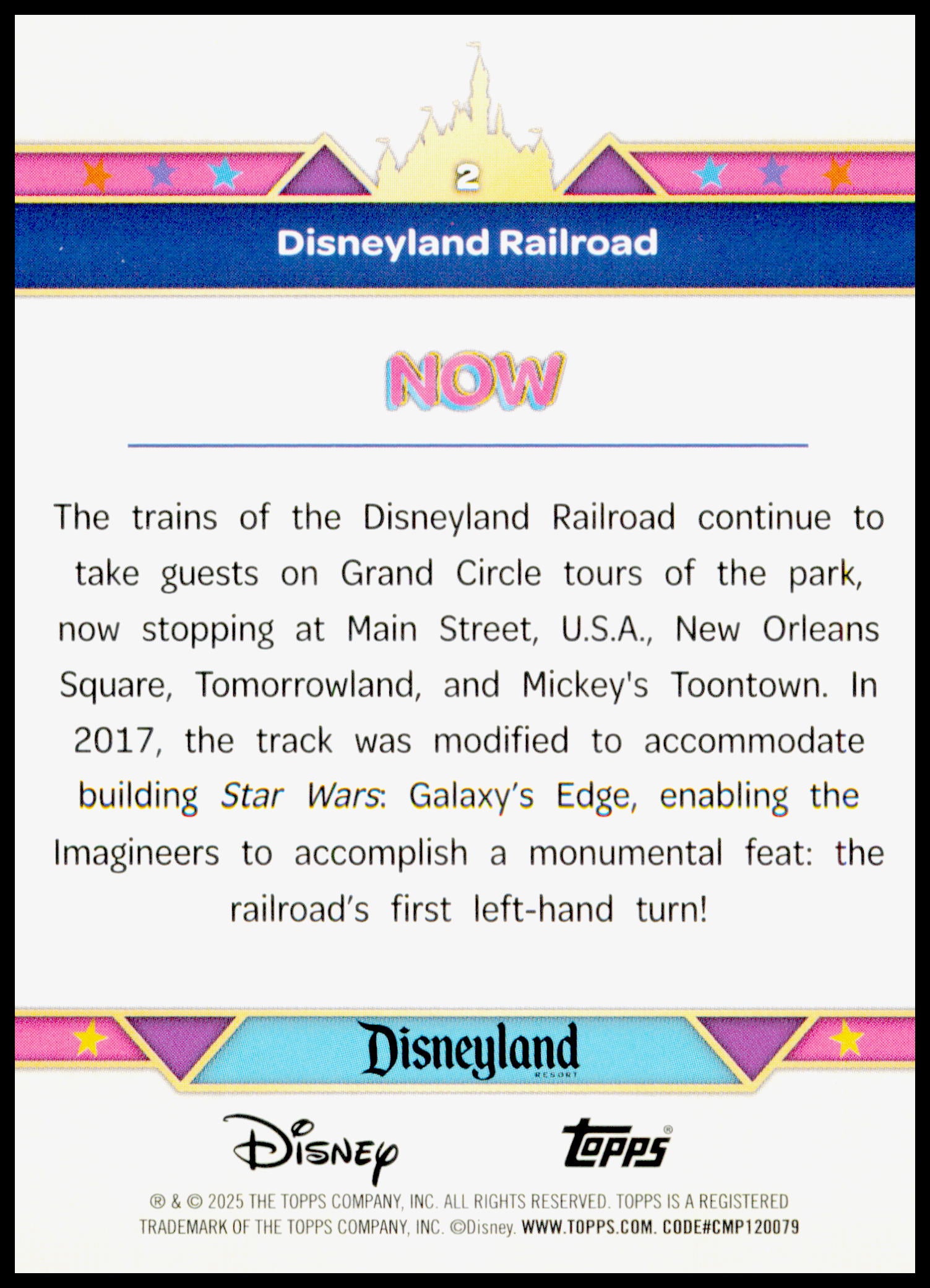2025 Topps Disneyland 70th Anniversary Disneyland Railroad Card