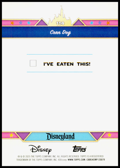 2025 Topps Disneyland 70th Anniversary Corn Dog Card