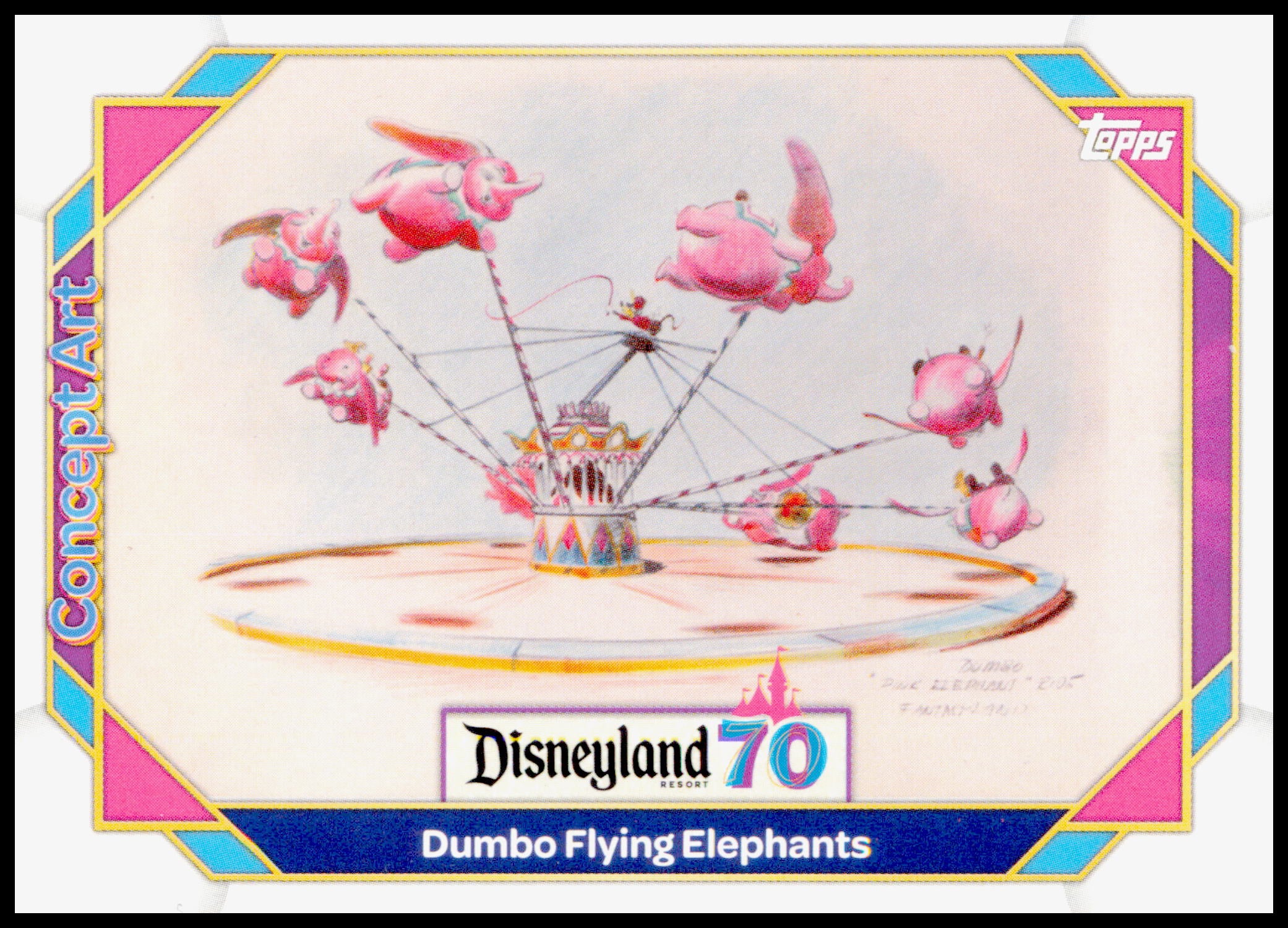 2025 Topps Disneyland 70th Anniversary Dumbo Flying Elephants Card