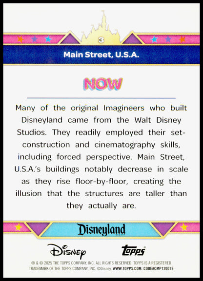 2025 Topps Disneyland 70th Anniversary Main Street, U.S.A. Card