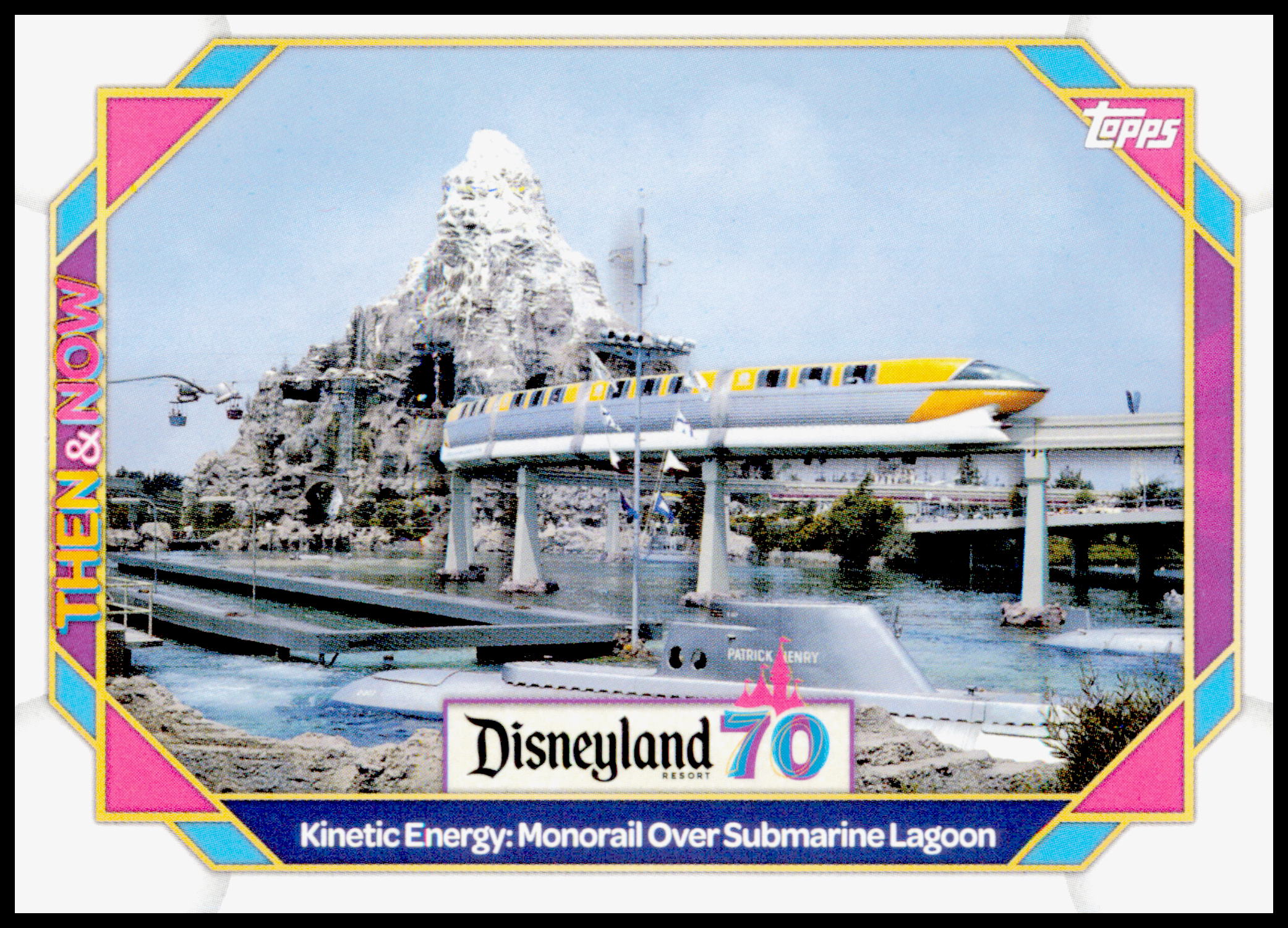 2025 Topps Disneyland 70th  Kinetic Energy: Monorail Over Submarine Lagoon Card