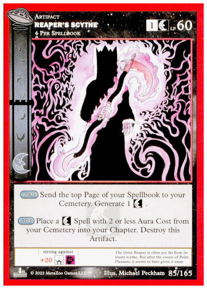 MetaZoo UFO 1st Edition Reaper's Scythe 85/165 NM/M Artifact