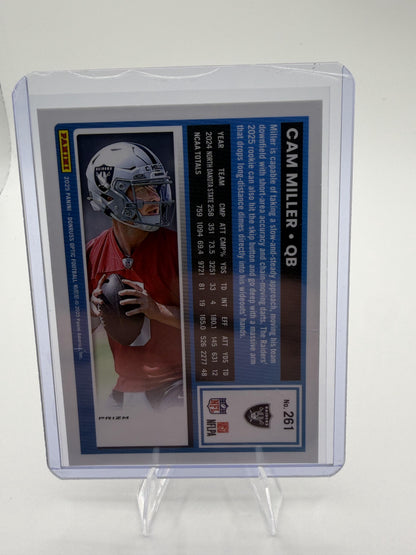 2025 Donruss Optic Cam Miller Rated Rookie Pink Prizm Card #261 Raiders QB RC
