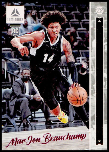2022 Panini Chronicles Draft Picks MarJon Beauchamp Card Luminance