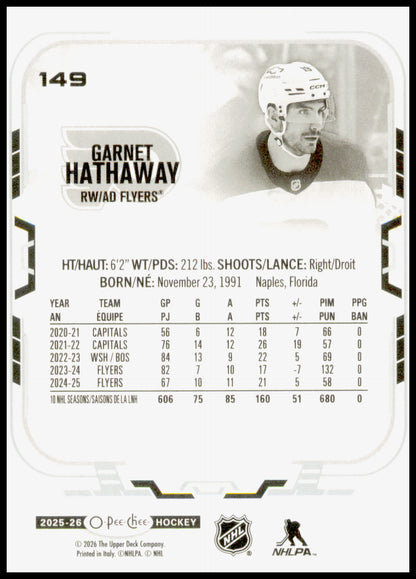 2025-26 O-Pee-Chee Garnet Hathaway Card