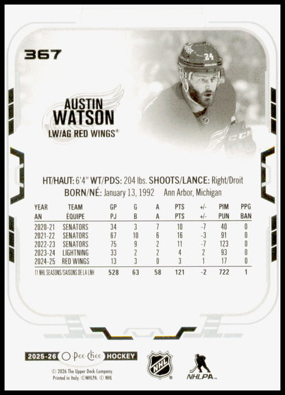 2025-26 O-Pee-Chee Austin Watson Card