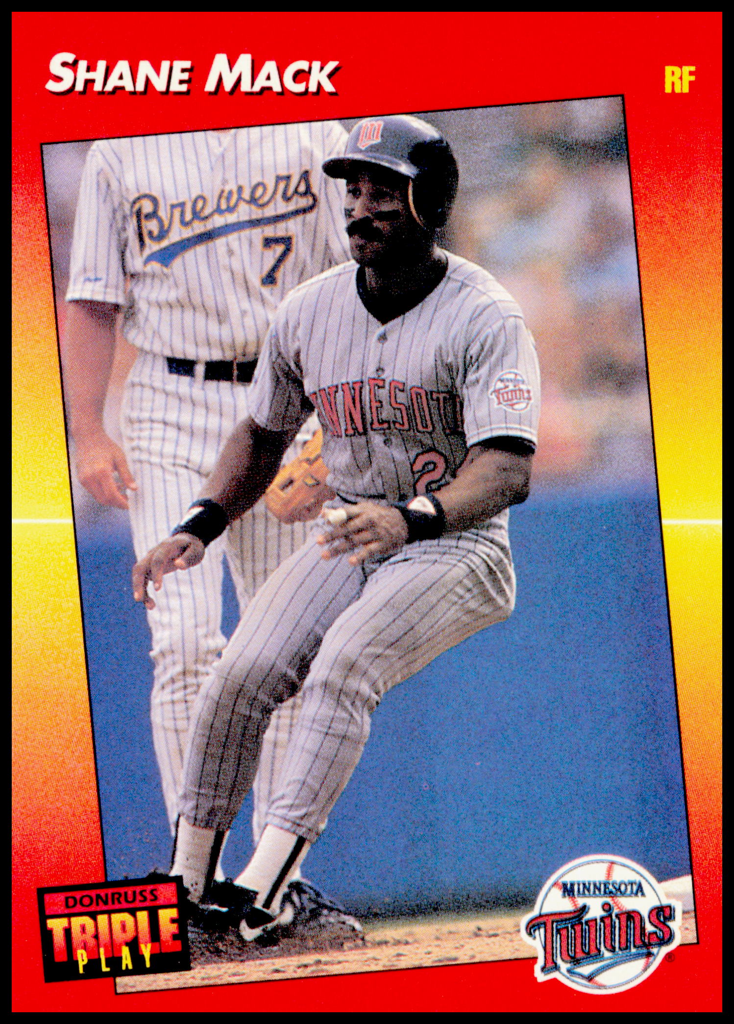 1992 Triple Play Shane Mack Card Twins