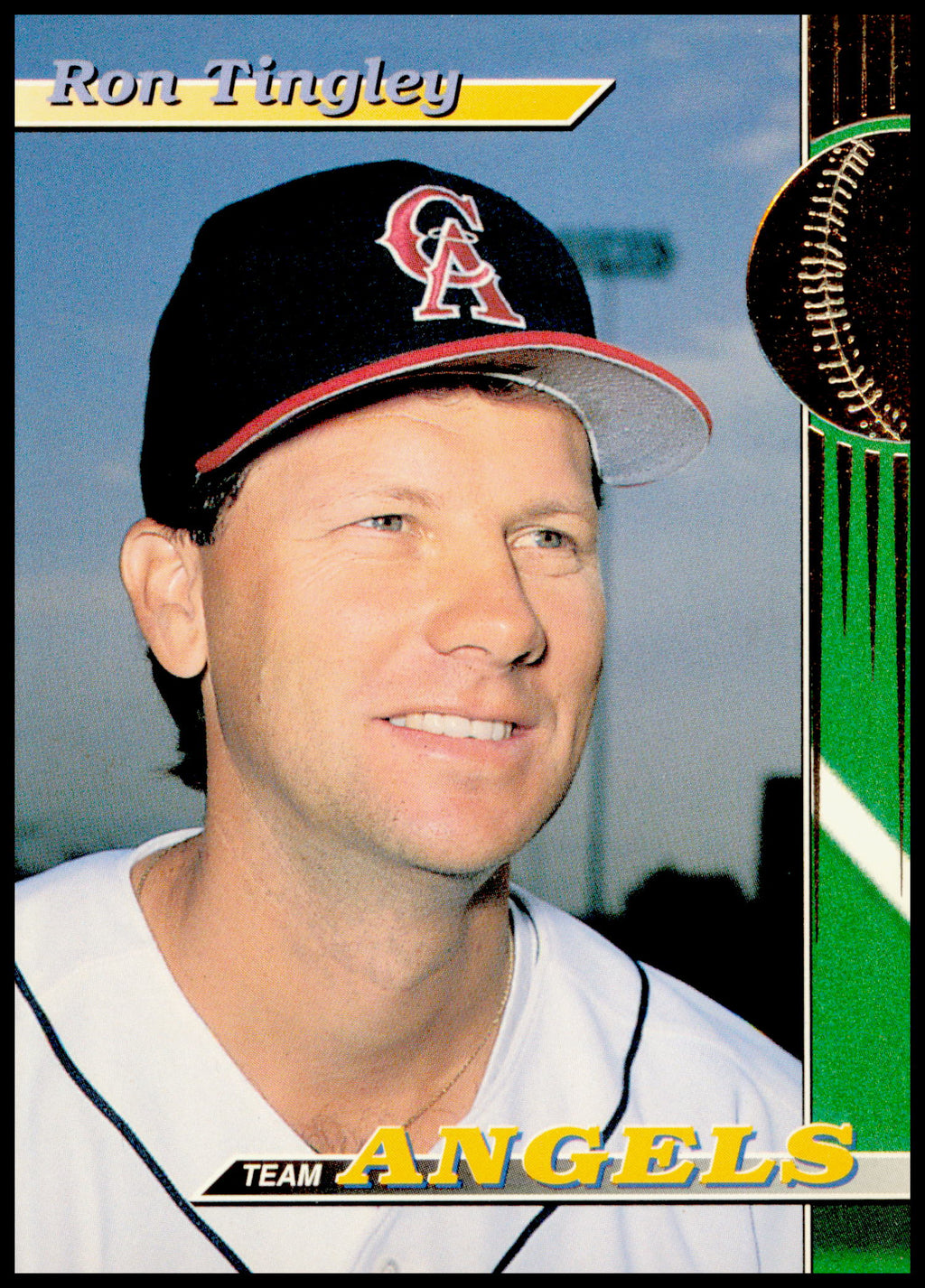1993 Stadium Club California Angels Ron Tingley Card - wear on edges
