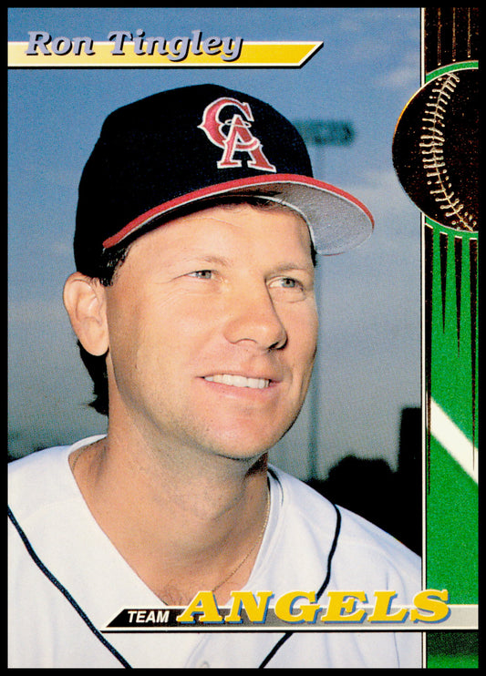 1993 Stadium Club California Angels Ron Tingley Card - wear on edges
