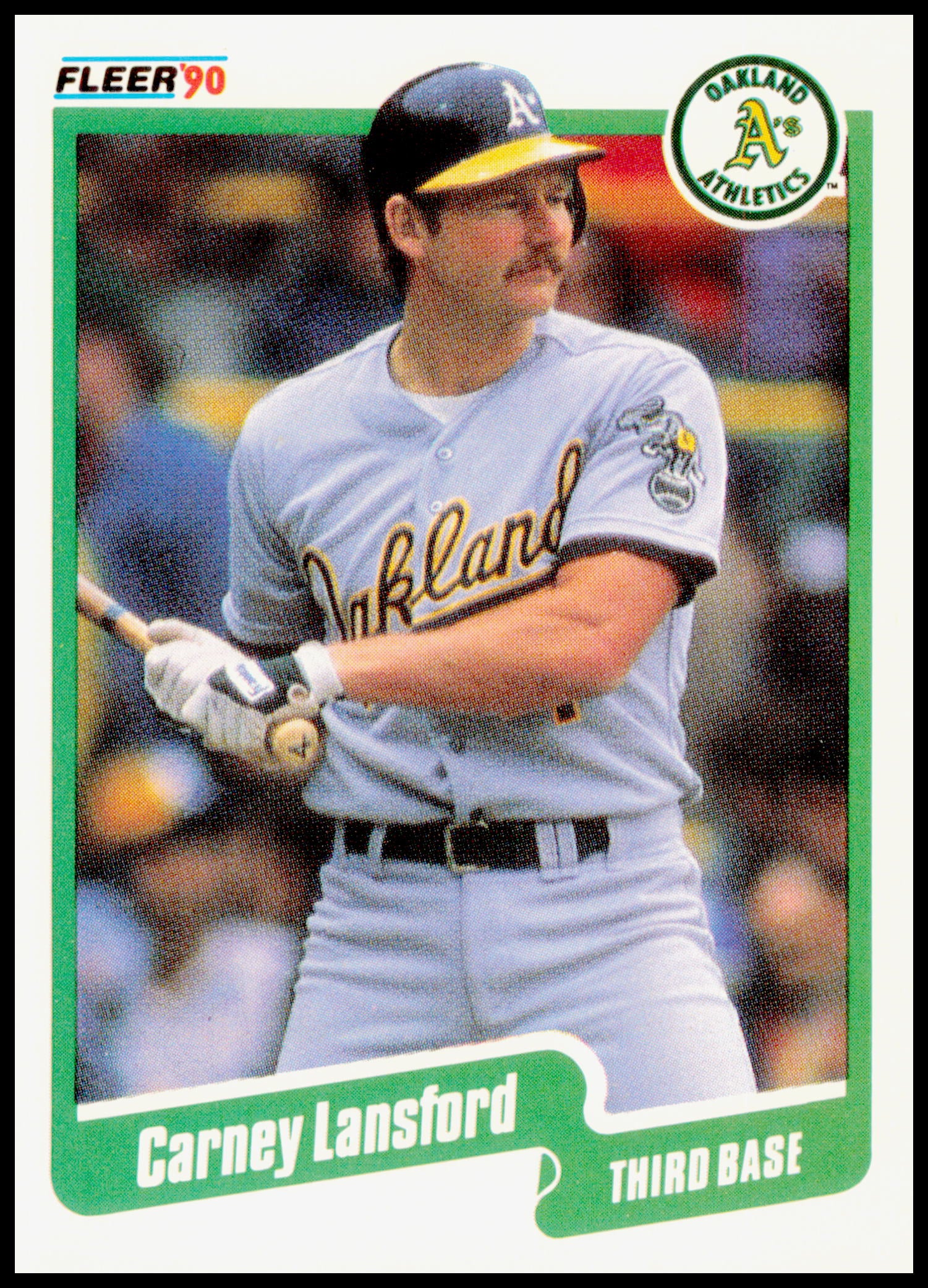 1990 Fleer Carney Lansford Card