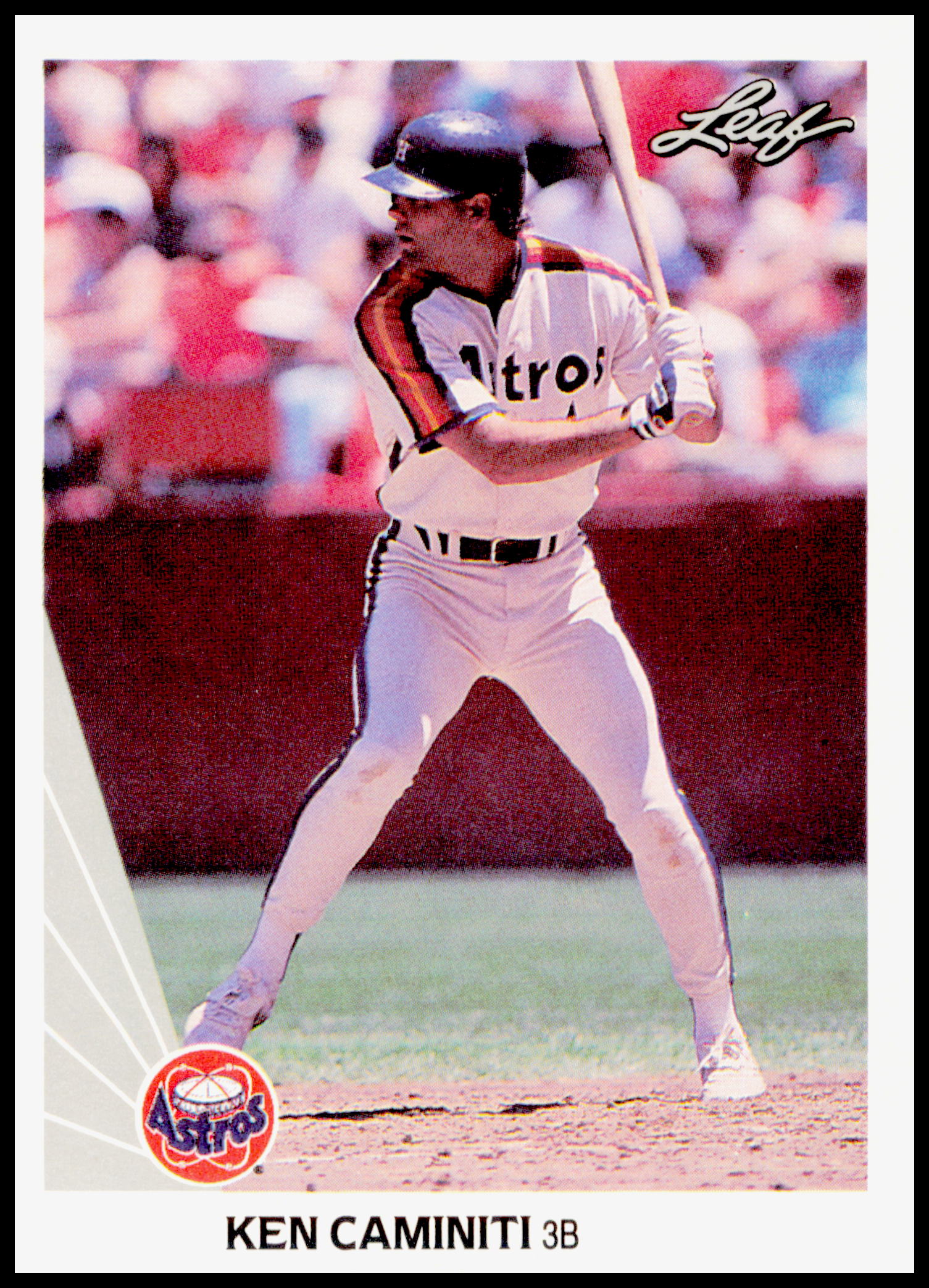 1990 Leaf Ken Caminiti Card Astros