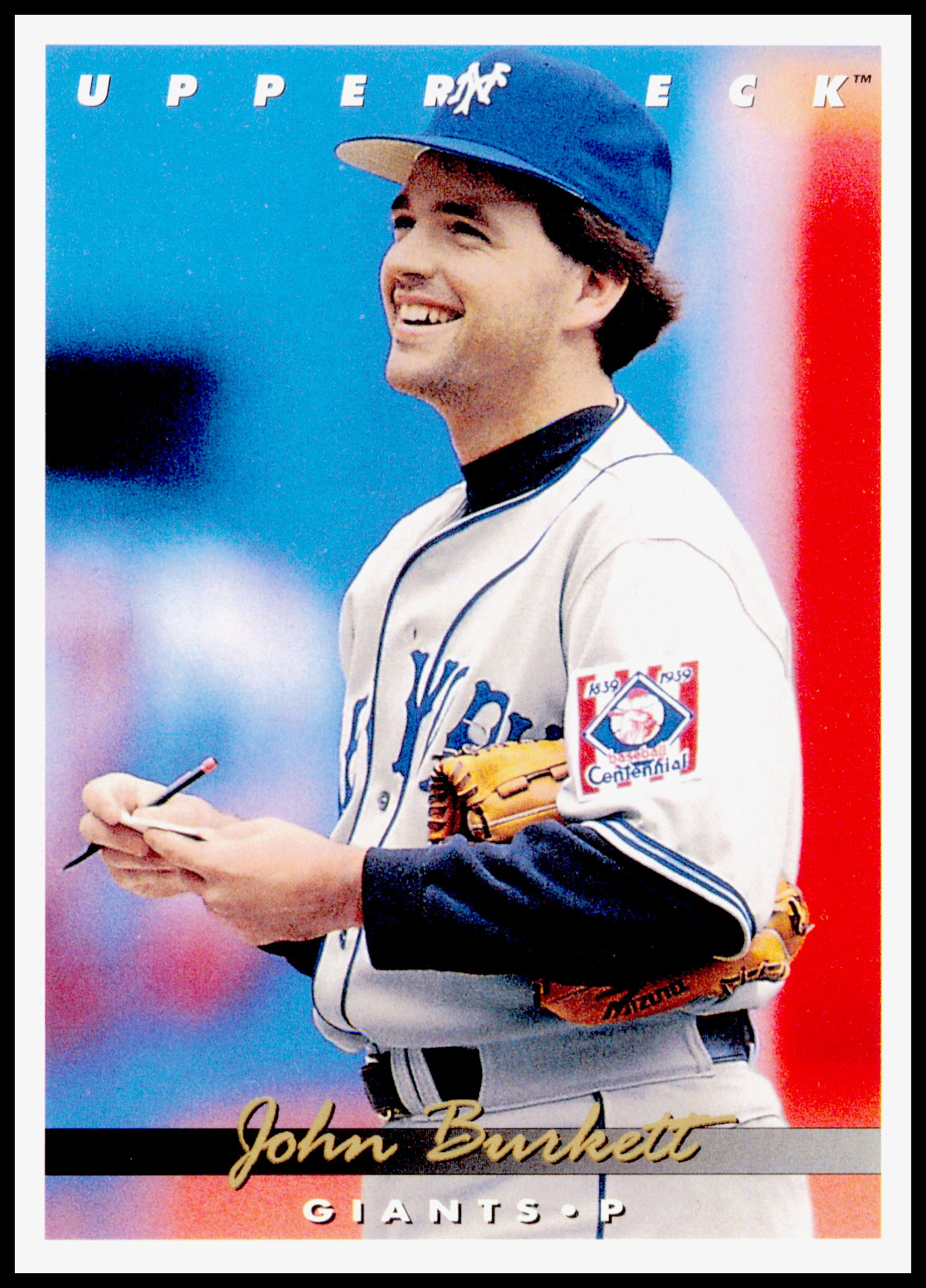 1993 Upper Deck John Burkett Card San Francisco Giants