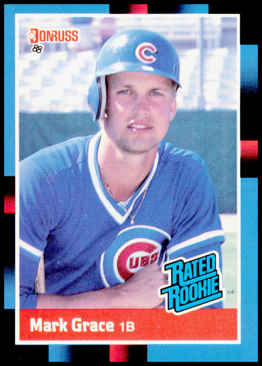 1988 Donruss Mark Grace Card Edges sign of wear