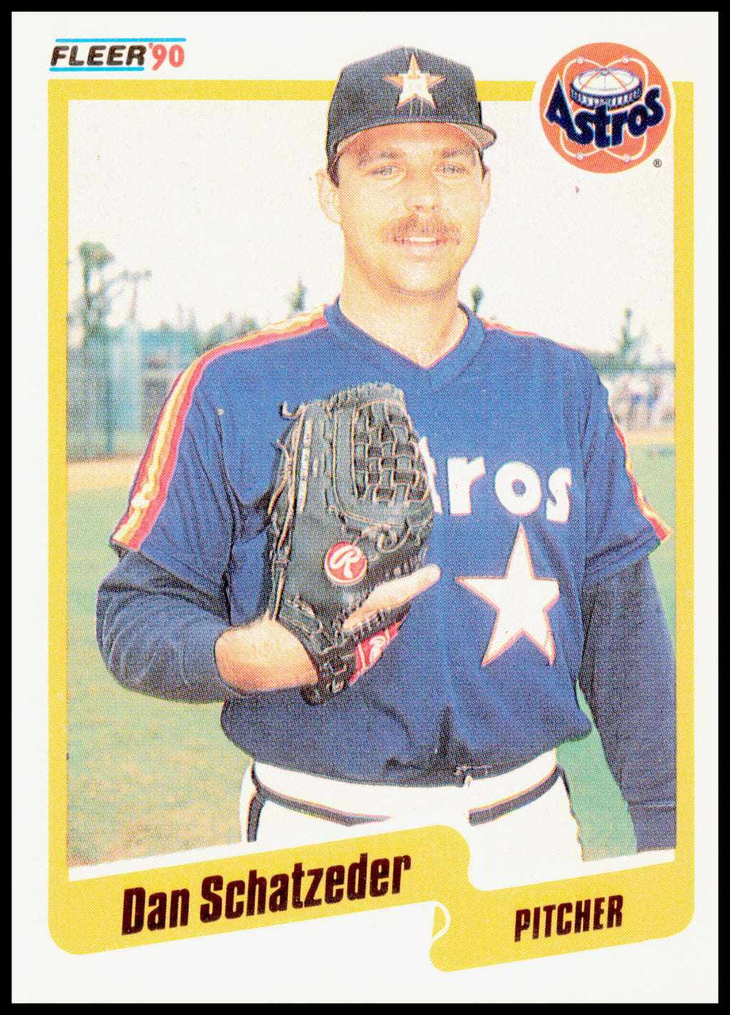 1990 Fleer Dan Schatzeder Card Houston Astros