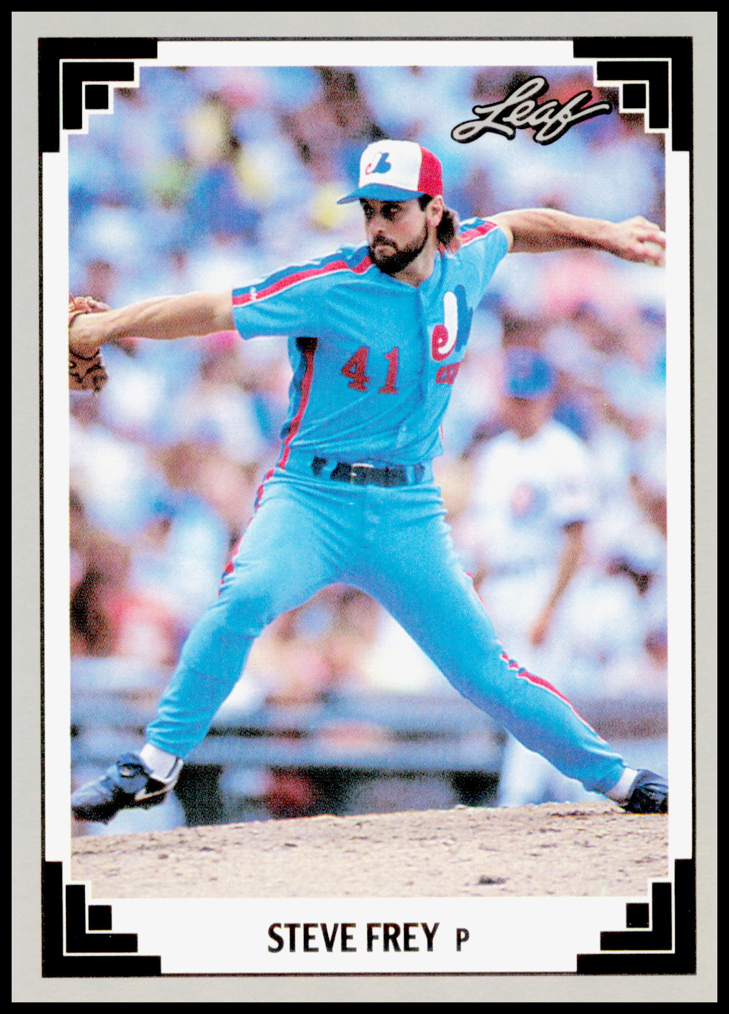 1991 Leaf Steve Frey Card Montreal Expos