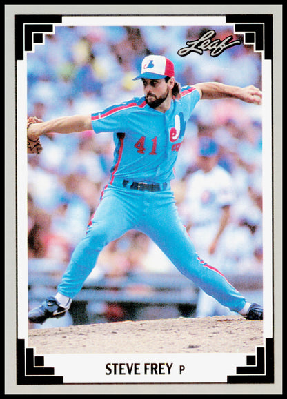 1991 Leaf Steve Frey Card Montreal Expos