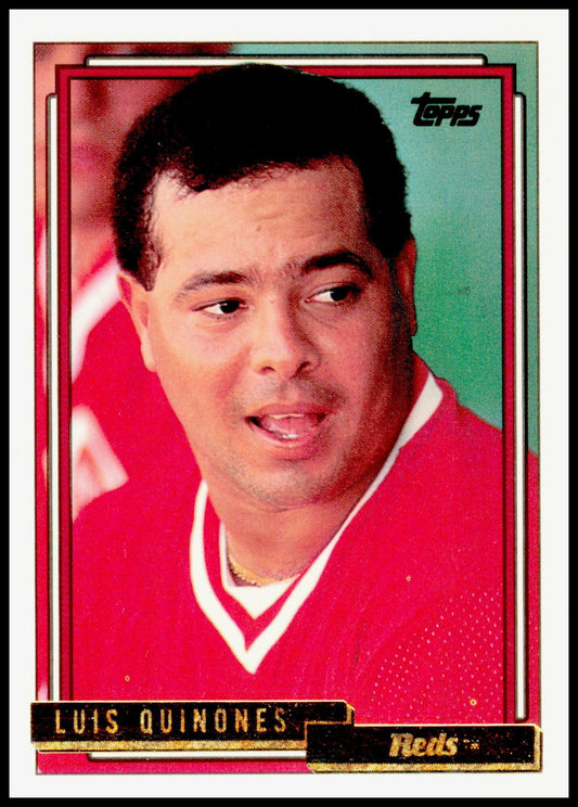 1992 Topps Gold Luis Quinones #356 Cincinnati Reds Rare Gold Foil Parallel