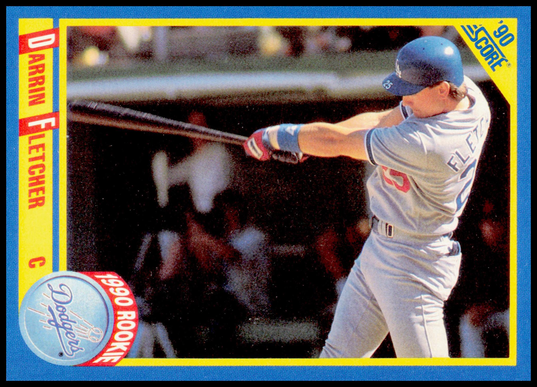 1990 Score Darrin Fletcher Rookie Card #622 Los Angeles Dodgers RC