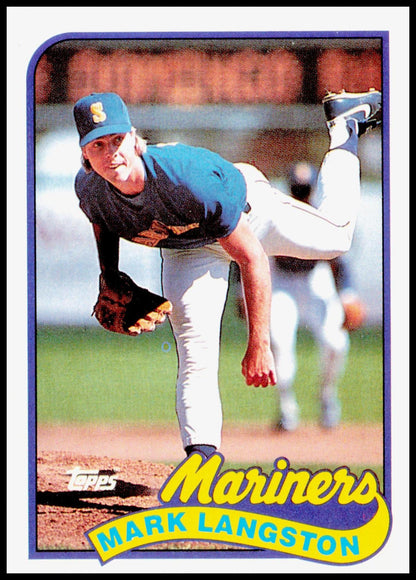1989 Topps Mark Langston Card Seattle Mariners - Edges dinged a little