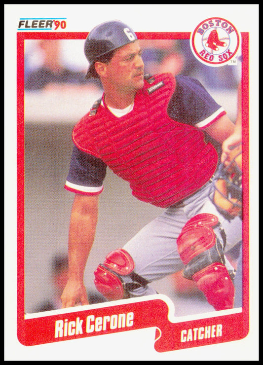 1990 Fleer Canadian Rick Cerone Card Boston Red Sox