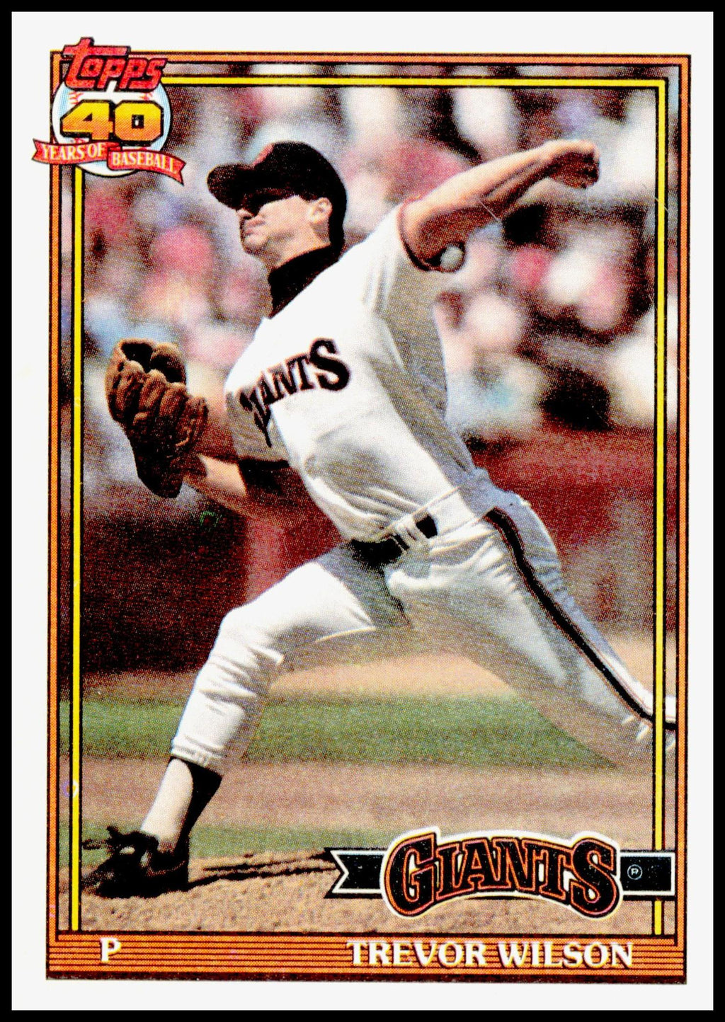 1991 Topps Trevor Wilson #96 San Francisco Giants 40 Years of Baseball