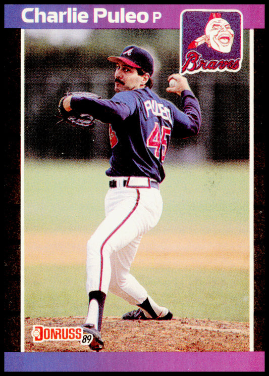 1989 Donruss Charlie Puleo Card Atlanta Braves - edges signs of aging