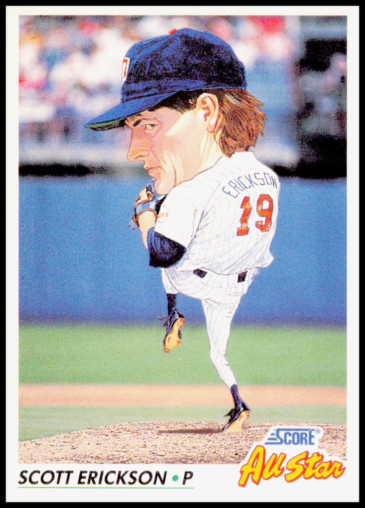 1992 Score Scott Erickson Card Minnesota Twins