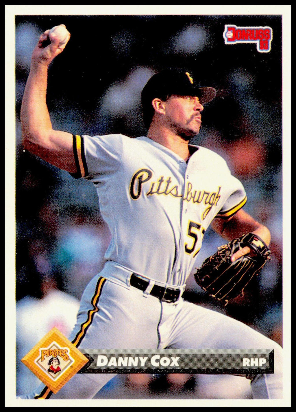 1993 Donruss Danny Cox Card Pittsburgh Pirates