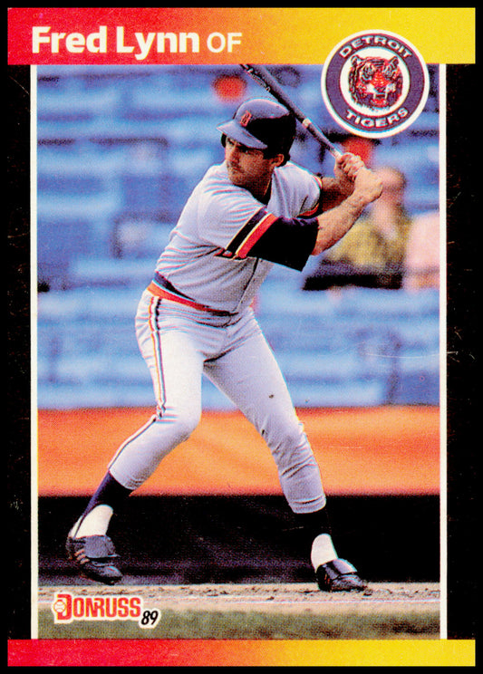1989 Donruss Fred Lynn Card Detroit Tigers - Aging on edges