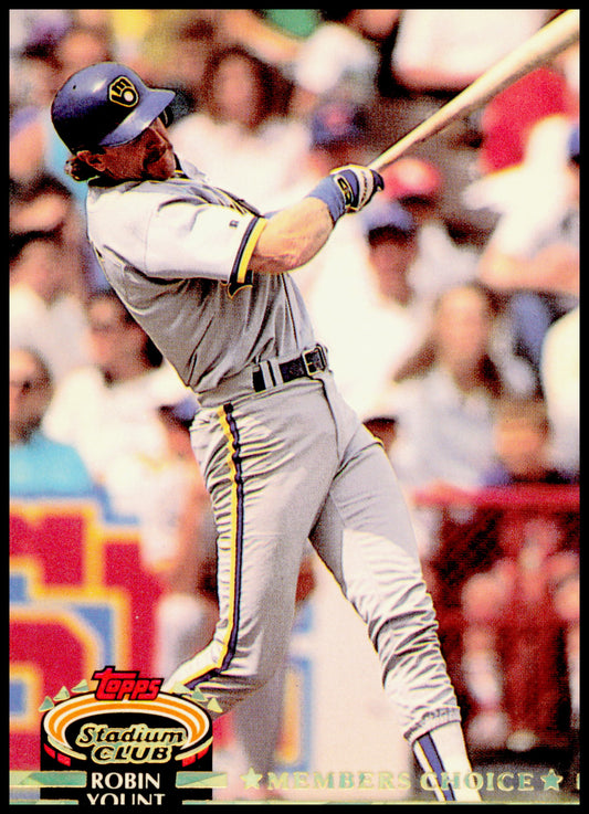 1992 Stadium Club Robin Yount Card Milwaukee Brewers