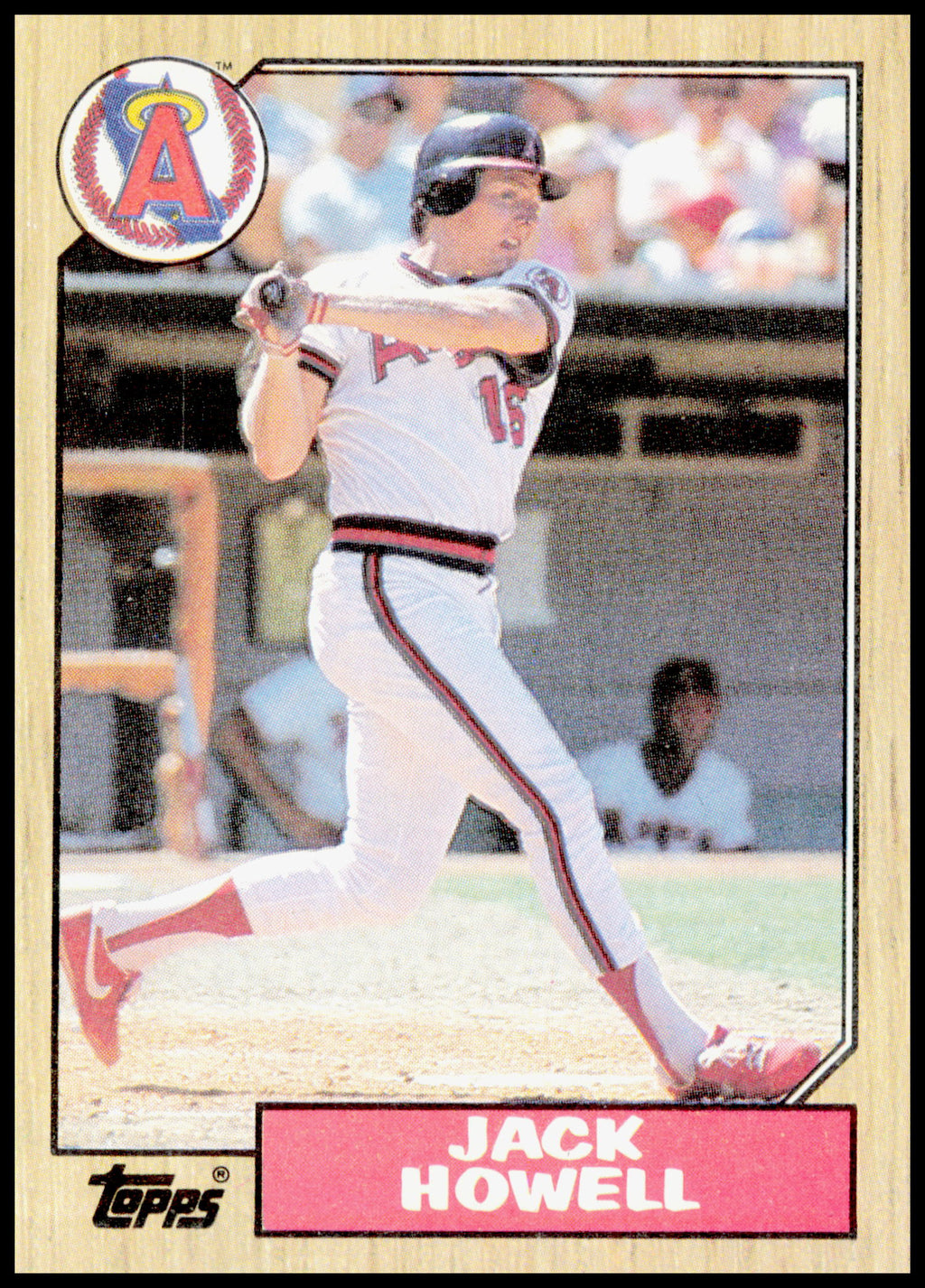 1987 Topps Jack Howell Card California Angels Corner Dinged