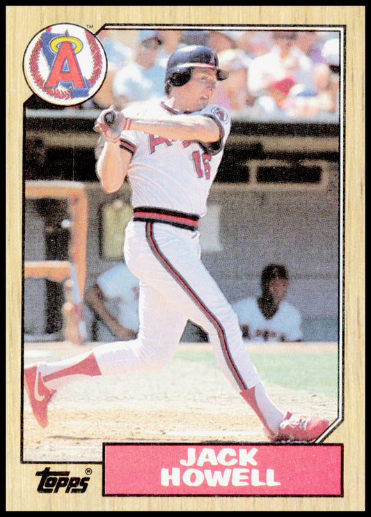 1987 Topps Jack Howell Card California Angels Corner Dinged