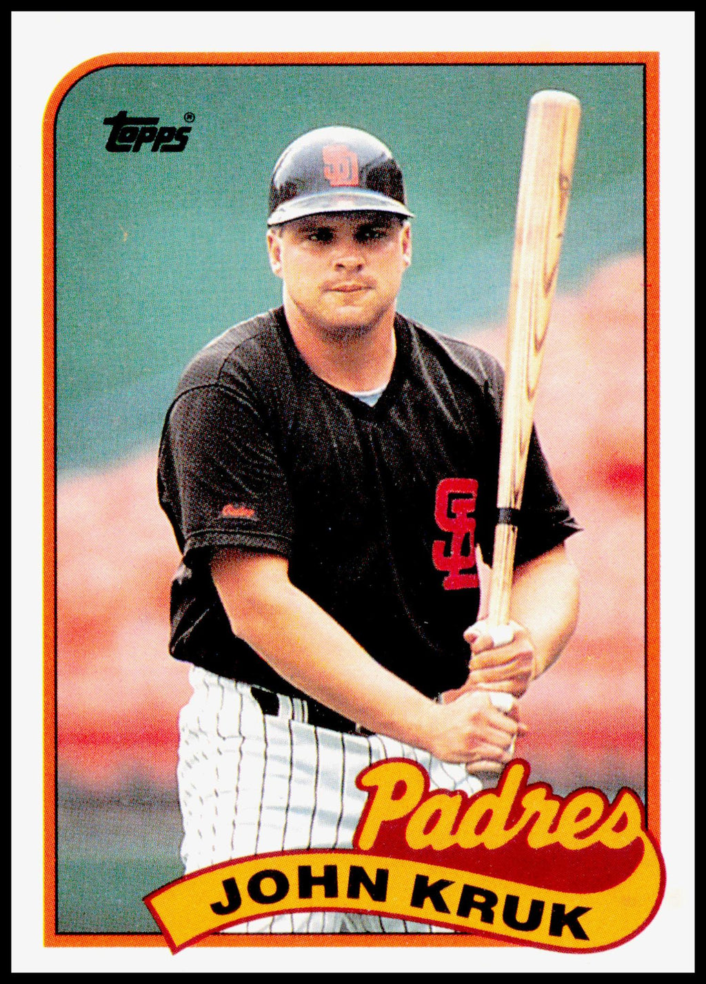 1989 Topps John Kruk Card San Diego Padres - Jagged Edges