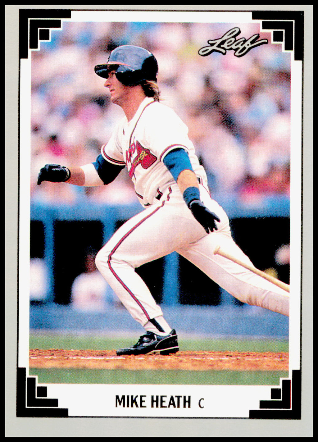 1991 Leaf Mike Heath Card Atlanta Braves