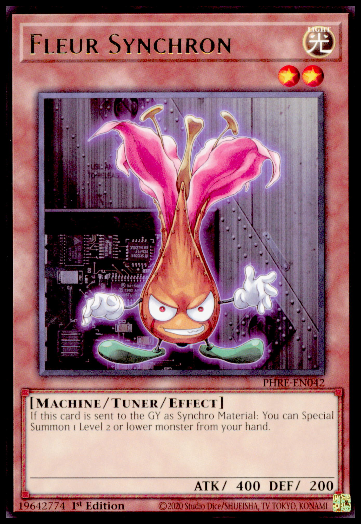 Yu-Gi-Oh! Fleur Synchron PHRE-EN042 Super Rare 1st Edition Phantom Revenge 2020