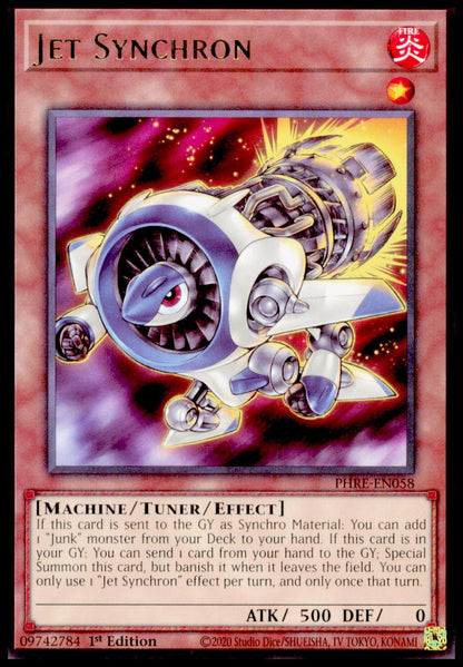 2020 Yu-Gi-Oh! Jet Synchron PHRE-EN058 Rare 1st Edition NM Phantom Rage TCG