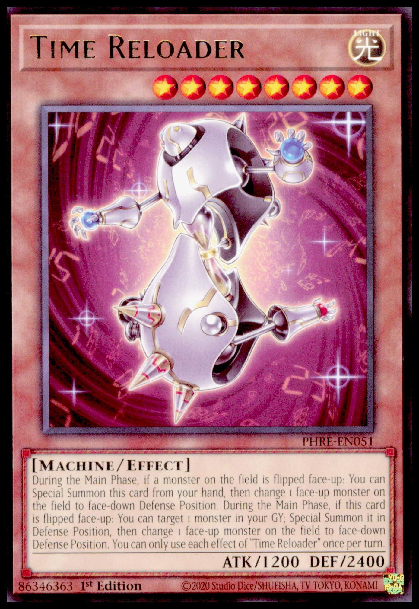2020 Yu-Gi-Oh! Time Reloader PHRE-EN051 Rare 1st Edition Phantom Revenge